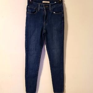 Levi's 721  Blue Skinny Jeans High-Rise Dark Wash